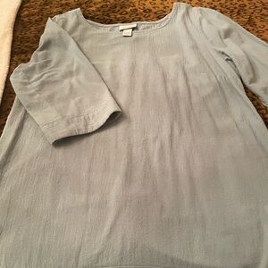 Soft Surroundings Sky Blue Cotton Top